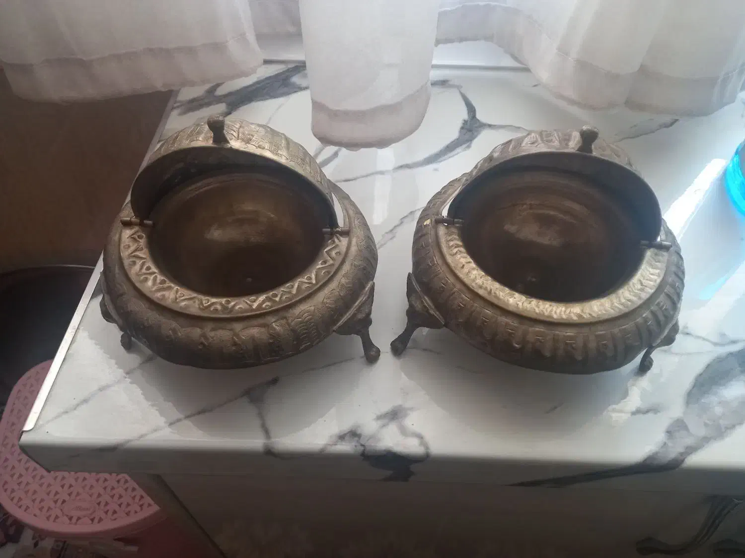 خاویار خوری برنجی|کلکسیون اشیاء عتیقه|ورامین, خیر آباد|دیوار