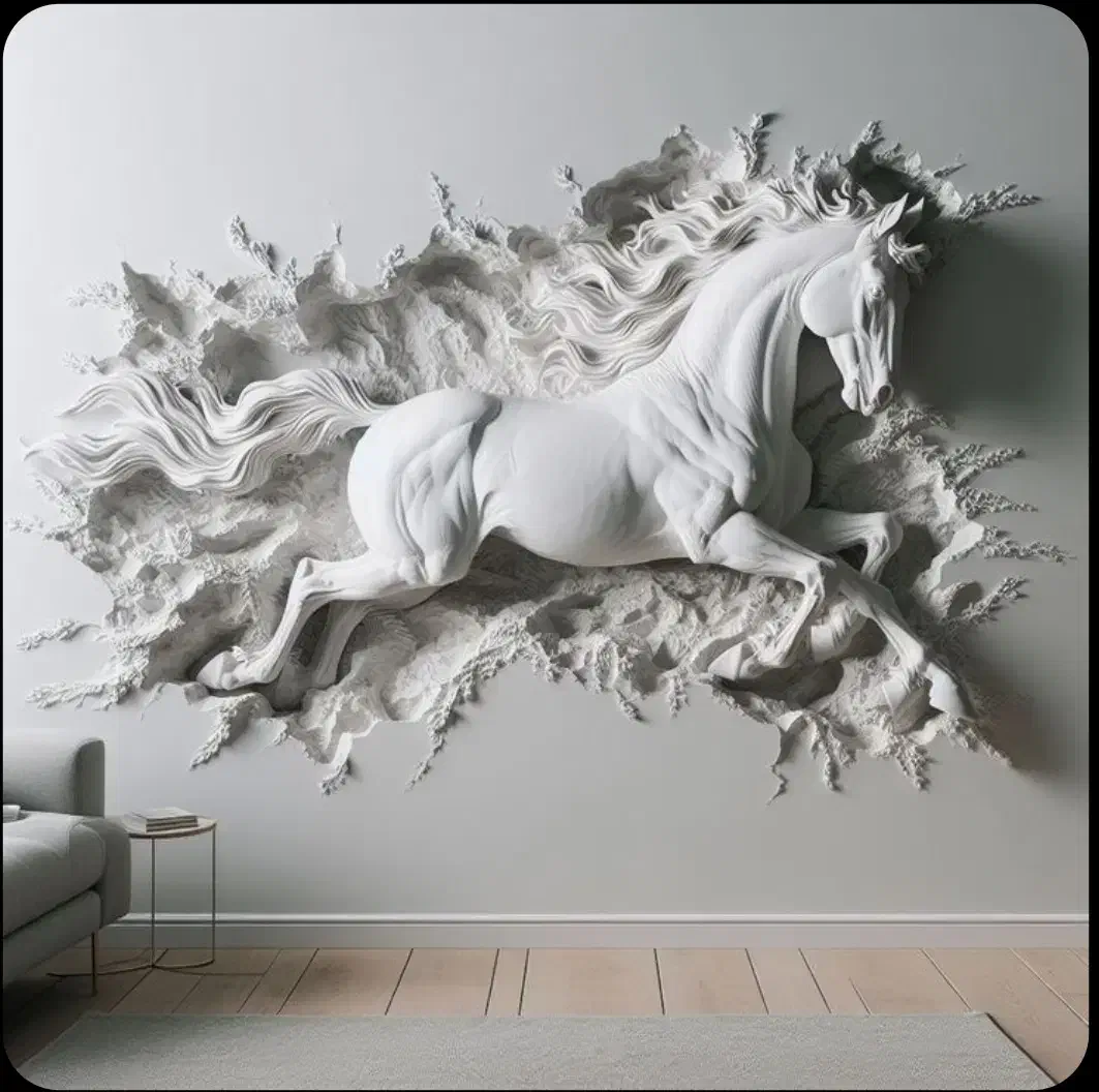 بازسازی نقاشی کاغذ کناف گچبری صخره مصنوعی اپوکسی|خدمات پیشه و مهارت|رامسر, |دیوار