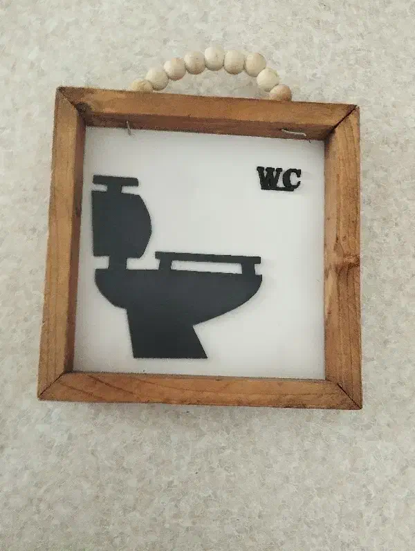 نشانگر سرویس بهداشتی چوبی|صنایع دستی و سایر لوازم تزئینی|خوی, |دیوار