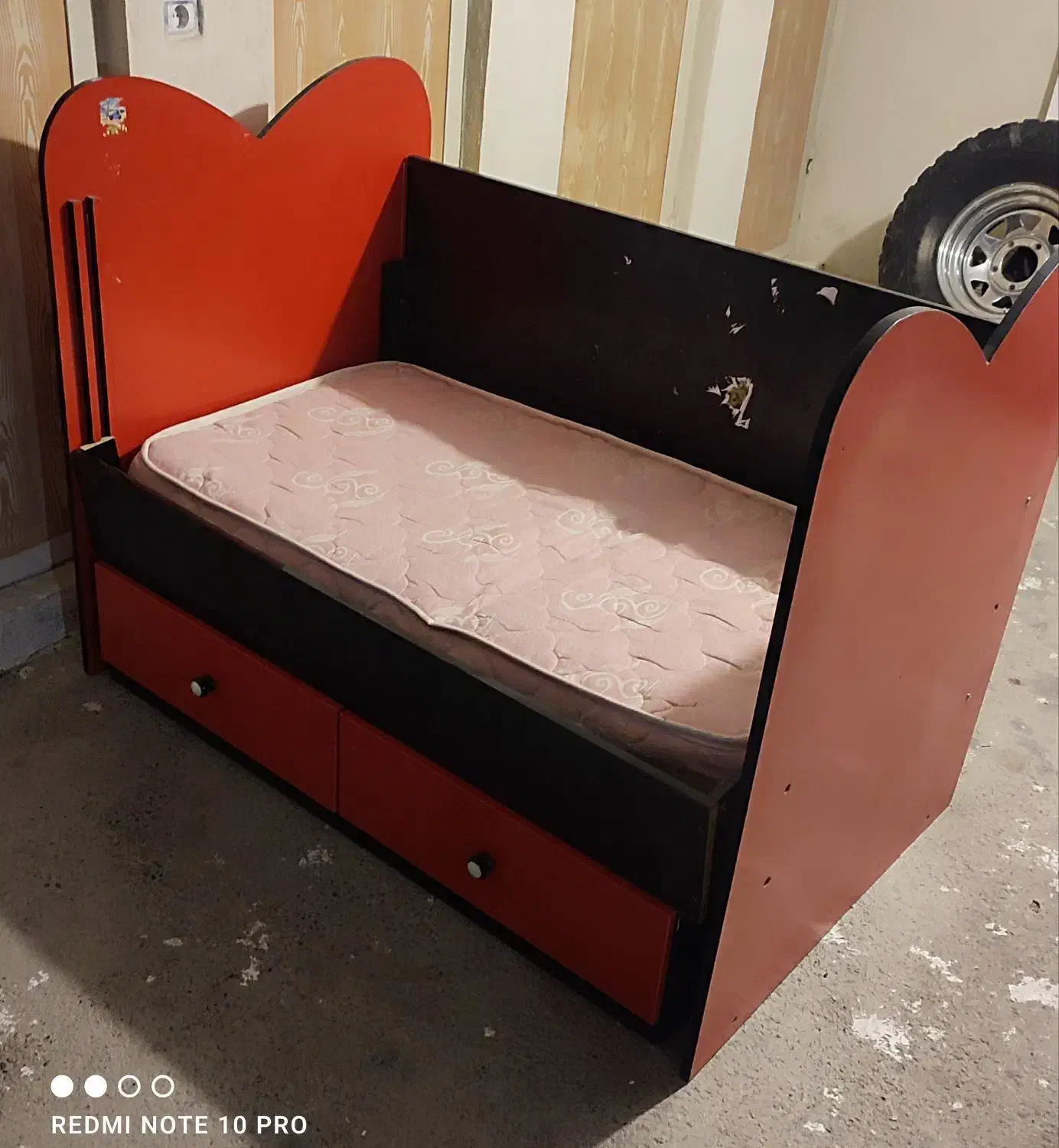 تخت کودک همراه تشک|تخت و سرویس خواب|ایلام, |دیوار