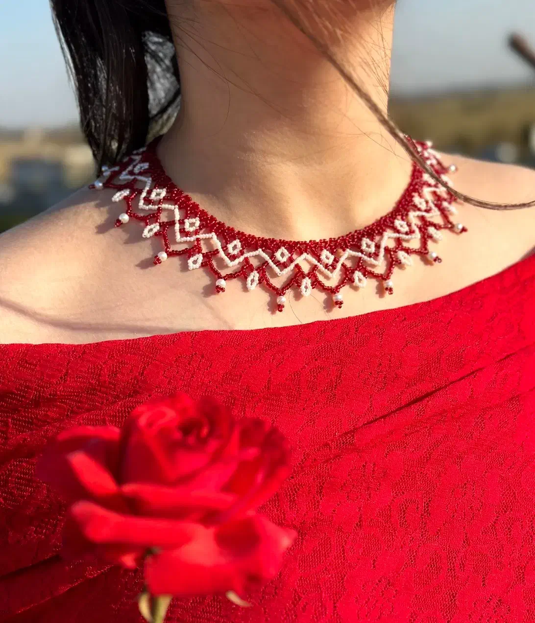 گردنبند کروئل دستباف|بدلیجات|بابل, |دیوار