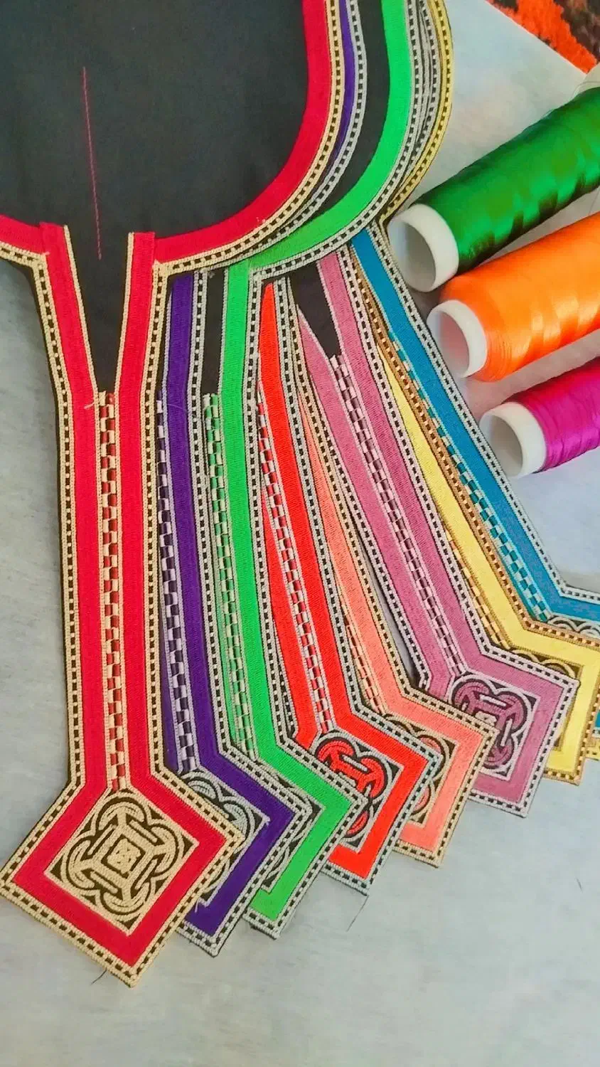 یقه آماده نقش ترکمنی|لباس|گنبد کاووس, |دیوار