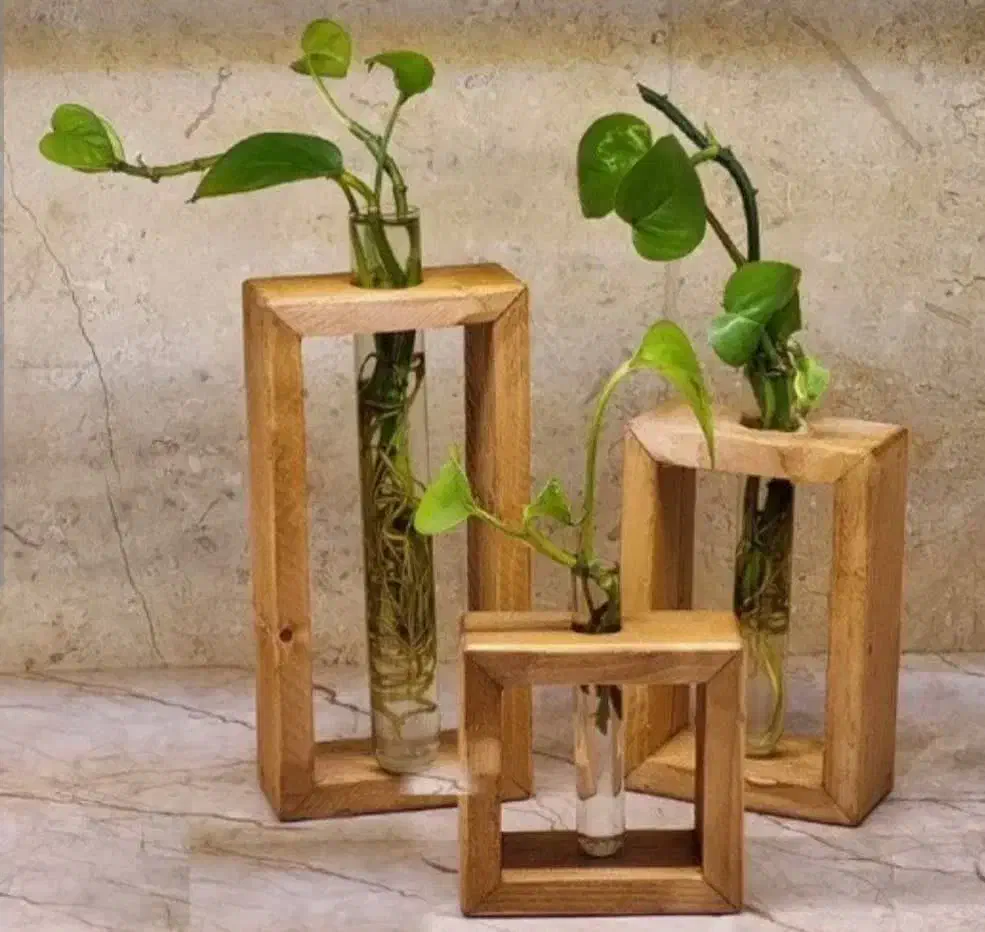 هدیه ای زیبا گلدان چوبی|صنایع دستی و سایر لوازم تزئینی|قم, شاه ابراهیم|دیوار