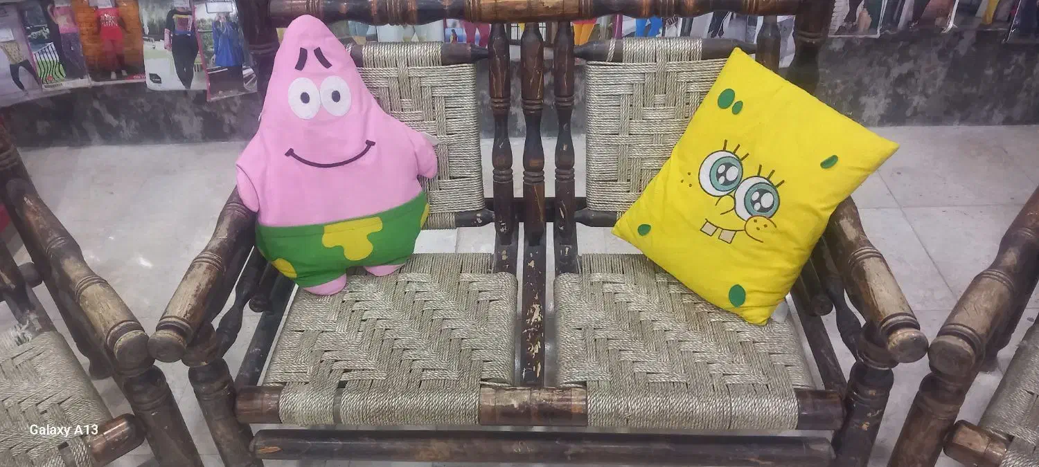 فروش مبل چوبی حصیری|مبلمان خانگی و میز عسلی|خرم‌آباد, |دیوار