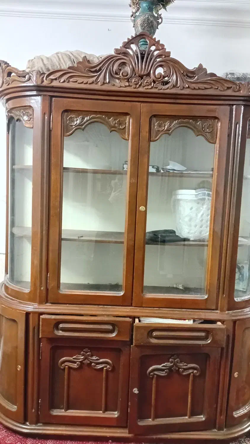 کمد دراور  ویترین کاملا سالم|بوفه، ویترین، کنسول|قمصر, |دیوار