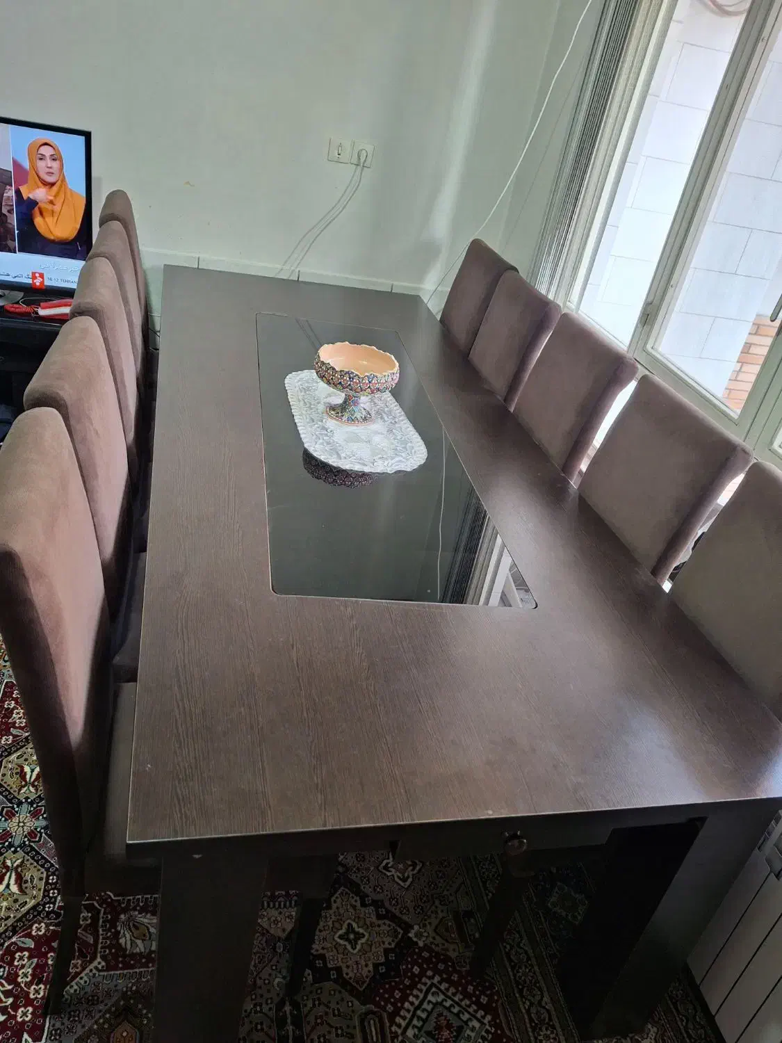 میز نهار خوری ۱۰ نفره|میز و صندلی غذاخوری|شهرکرد, |دیوار