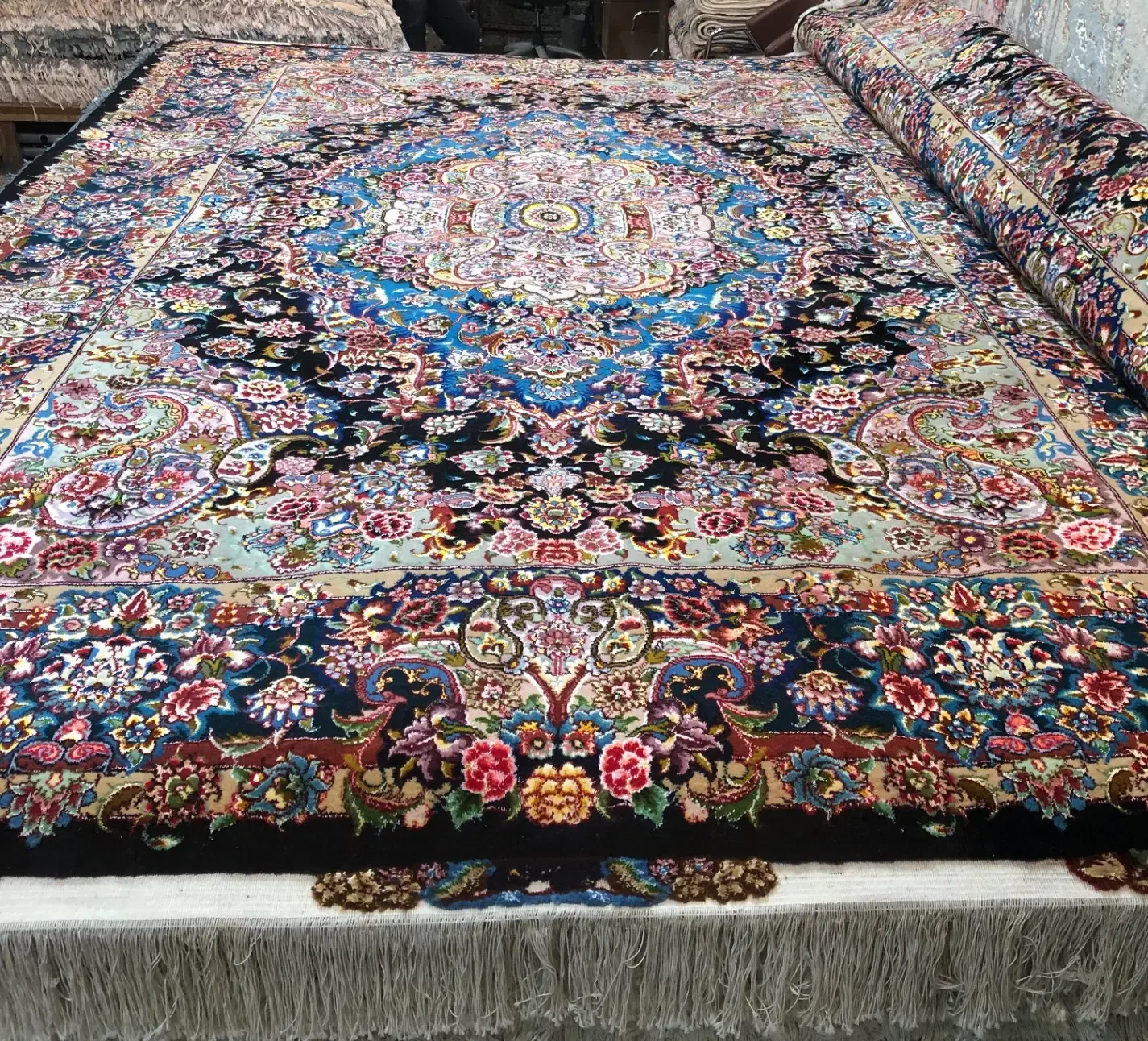 (فرش فرزین)جفت۹متری. سفارشی بافت. نقشه سالاری۲متن|فرش|تبریز, |دیوار