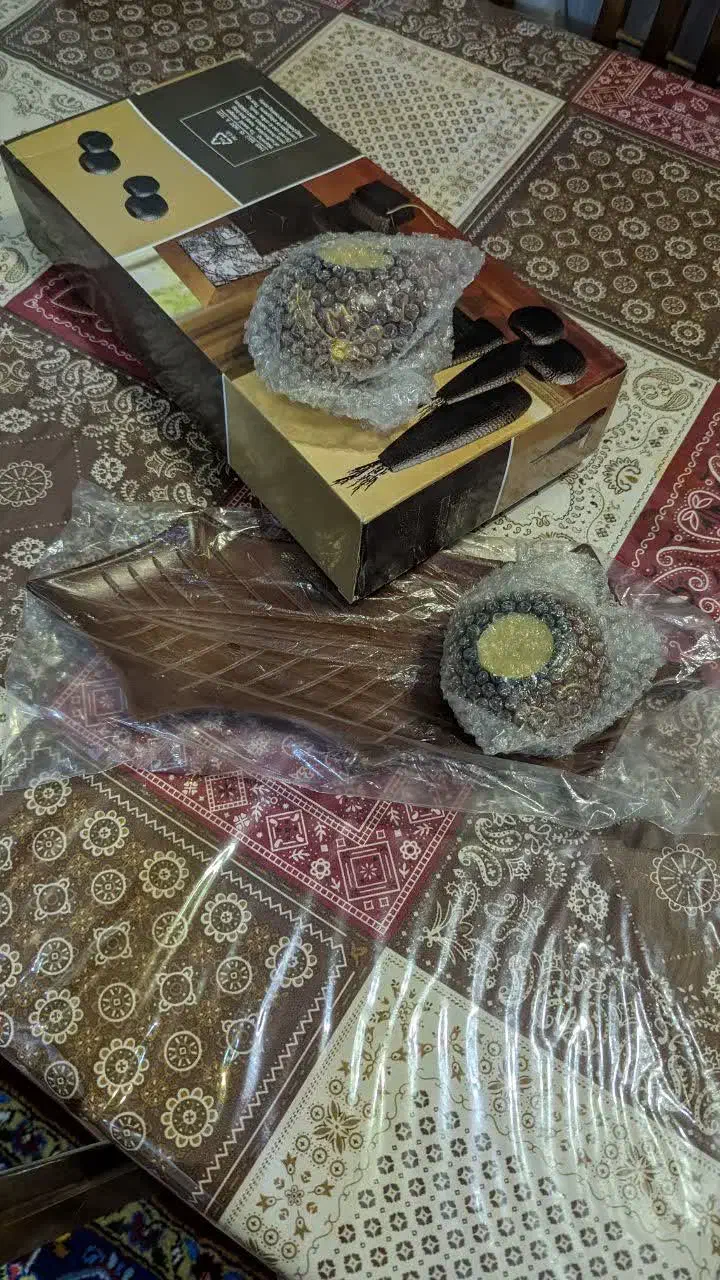 ست دکوراتیو شمع طرح چوب، کادویی دکوری تزئینی|صنایع دستی و سایر لوازم تزئینی|تهران, سازمان برنامه جنوبی|دیوار