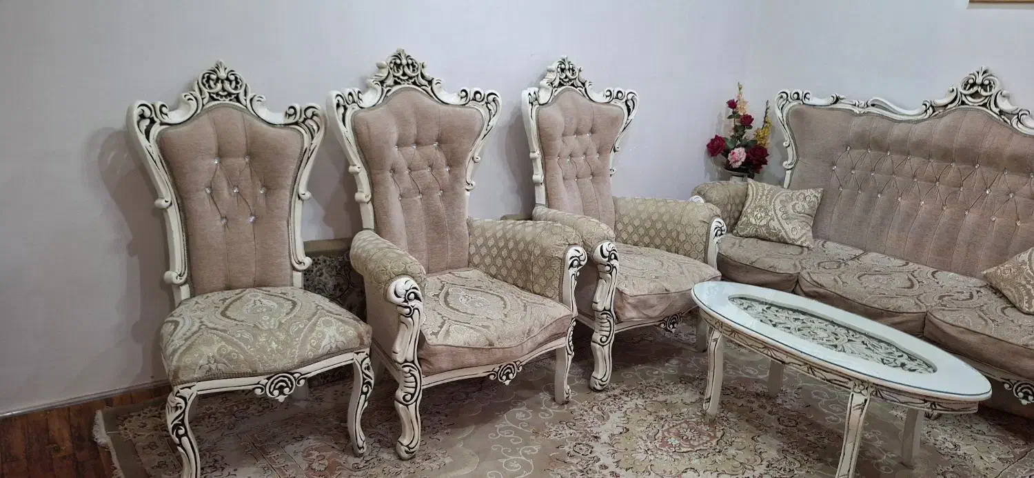 مبل سلطنتی با میزعسلی|مبلمان خانگی و میز عسلی|شهریار, شهریار|دیوار