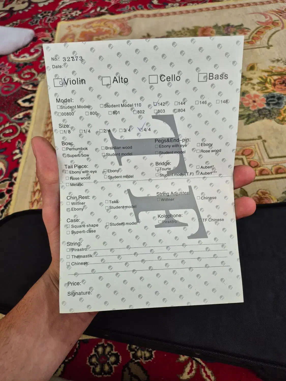 ویولن تی اف ۱۴۲ tf143|ویولن|اصفهان, کوی ولی عصر|دیوار