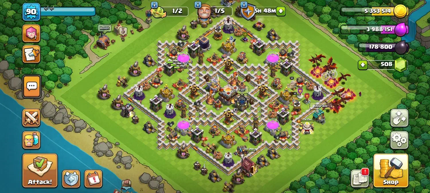 اکانت کلش توان هال ۱۱ مکس|کنسول، بازی ویدئویی و آنلاین|نجف‌آباد, فرخی|دیوار