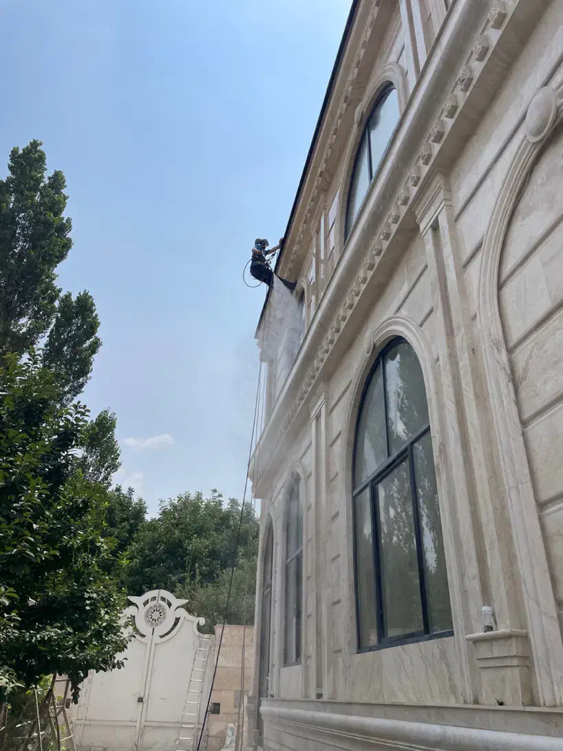 نماشویی سندبلاست پیچ ورولپلاک رنگ نما درزانقطاع|خدمات نظافت|تهران, نیروی هوایی (پیروزی)|دیوار