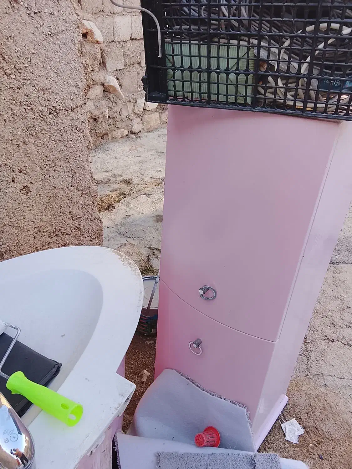 روشویی وباکس همراه با دوش تلفنی و سقفی|لوازم سرویس بهداشتی|ایوان, |دیوار