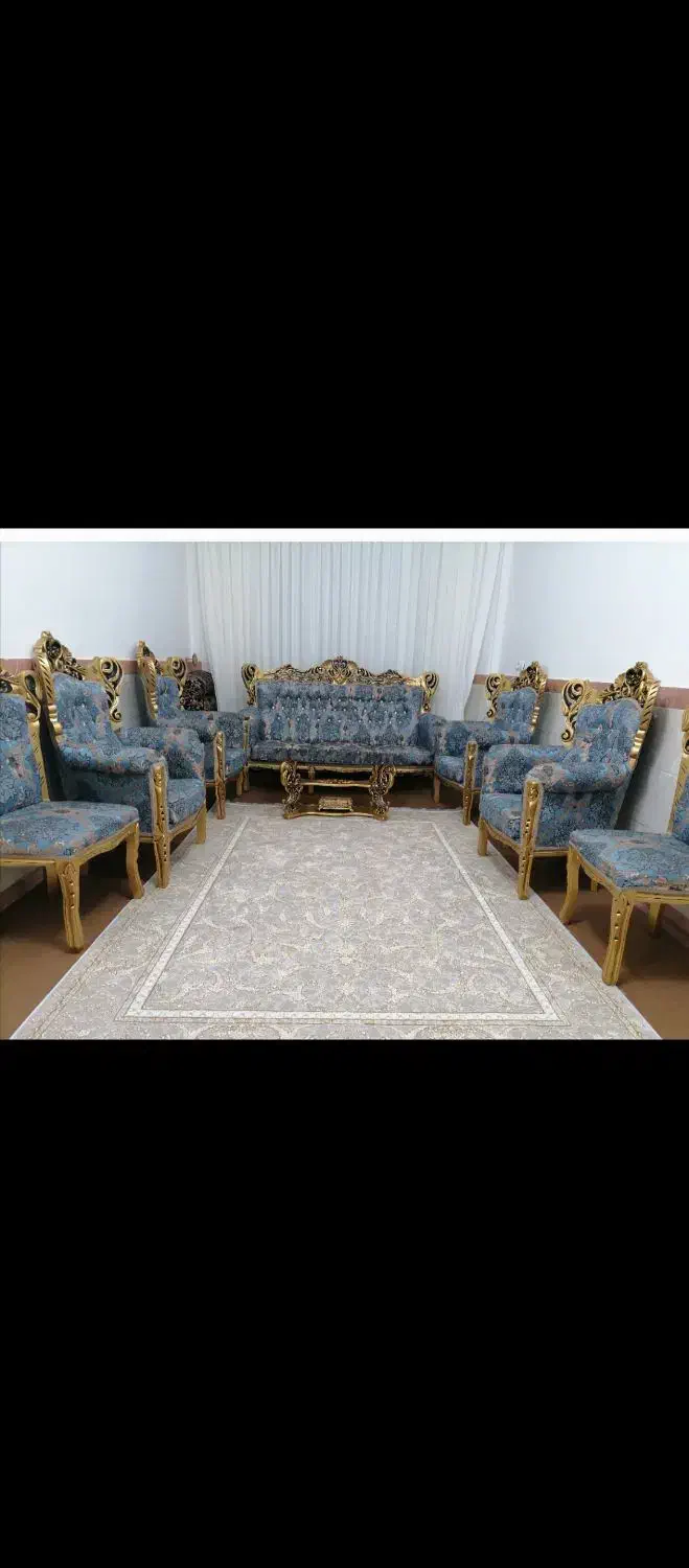 مبل سلطنتی ۹نفره|مبلمان خانگی و میز عسلی|روانسر, |دیوار
