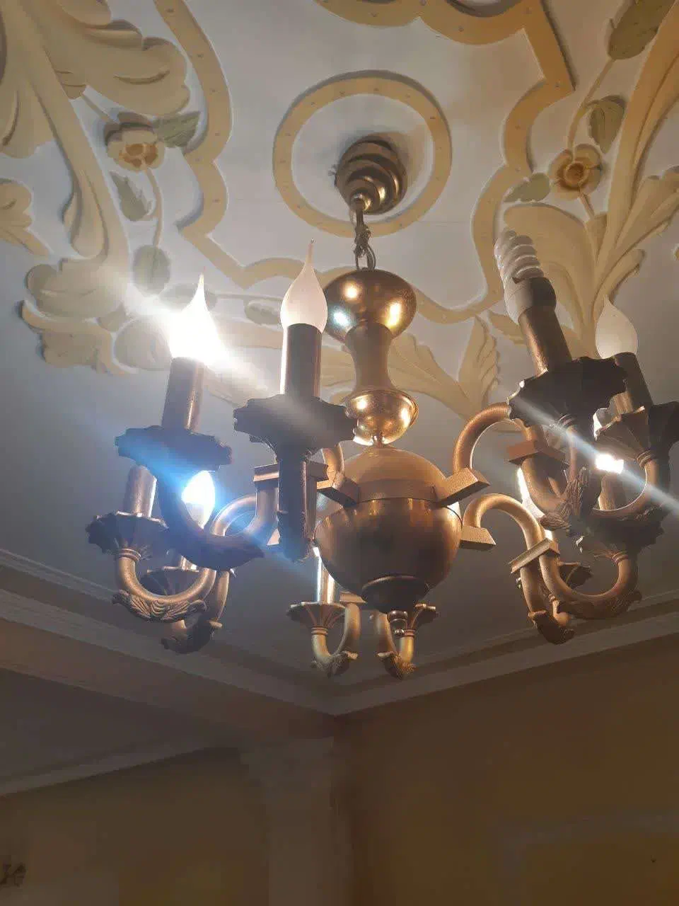 لوستر آب طلا|لوستر و چراغ آویز|ساری, |دیوار