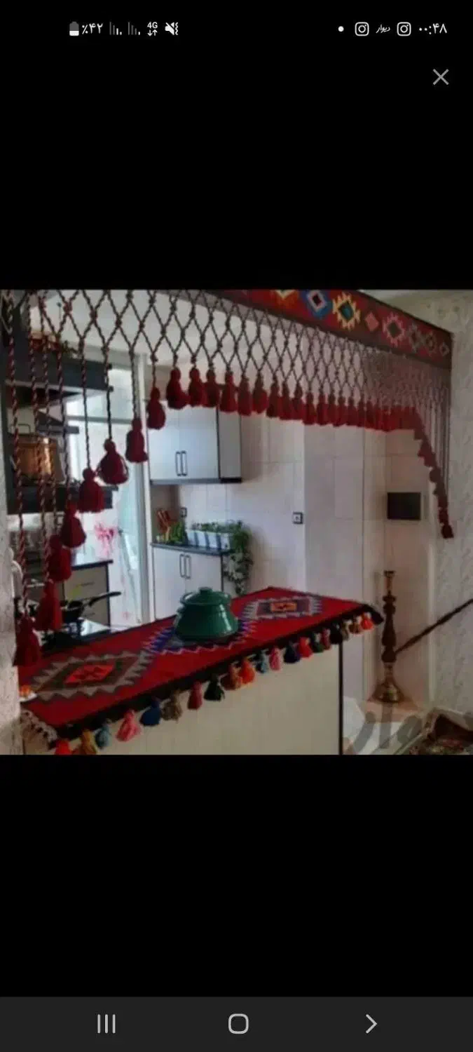 پرده تزئینی دست بافت|پرده، رانر، رومیزی|اهواز, بهارستان|دیوار