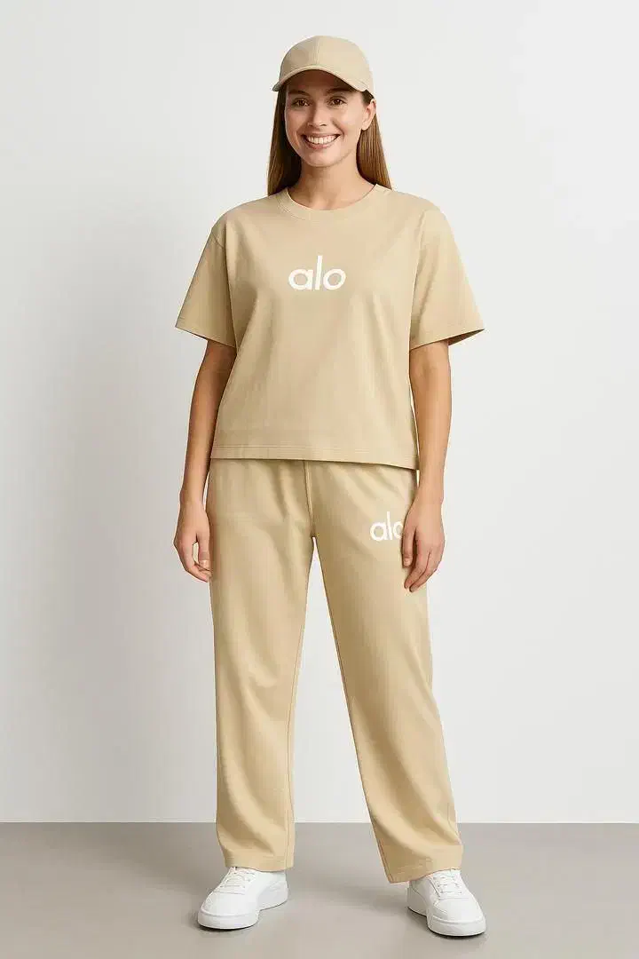 ست تیشرت باکسی و شلوار بگ الو|لباس|خرمآباد, |دیوار