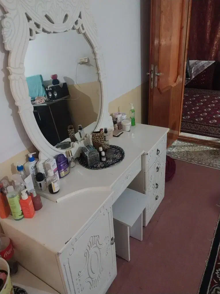 سرویس خواب تخت دو نفر تشک تبی|تخت و سرویس خواب|گنبد کاووس, |دیوار