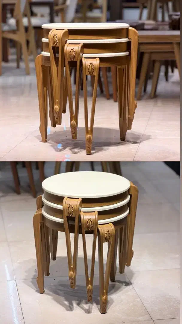 میز عسلی گرد ۳ تیکه|مبلمان خانگی و میز عسلی|برخوار, |دیوار