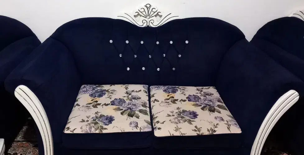 مبل راحتی7 نفره رنگ سرمه ای|مبلمان خانگی و میز عسلی|آبیک, |دیوار