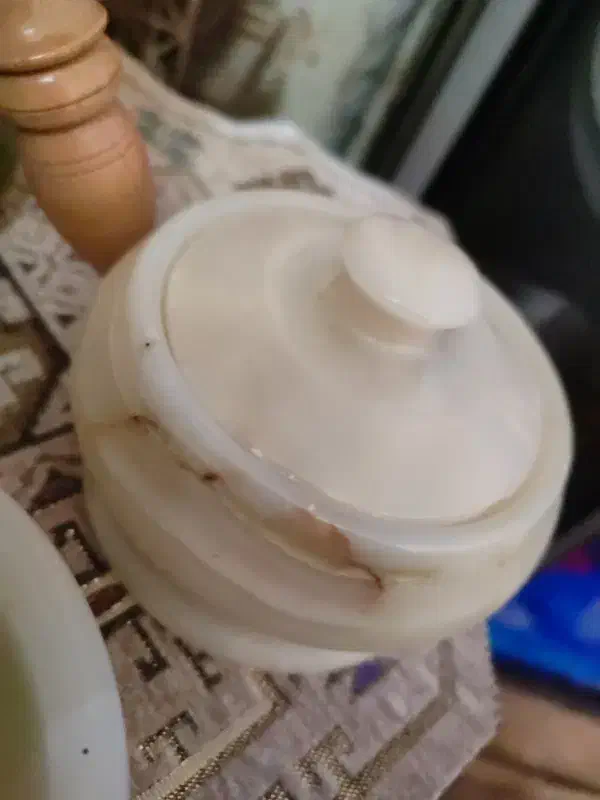 قندان و شکلات خوری سنگ مرمر|کلکسیون اشیاء عتیقه|تهران, تهرانسر شمالی|دیوار