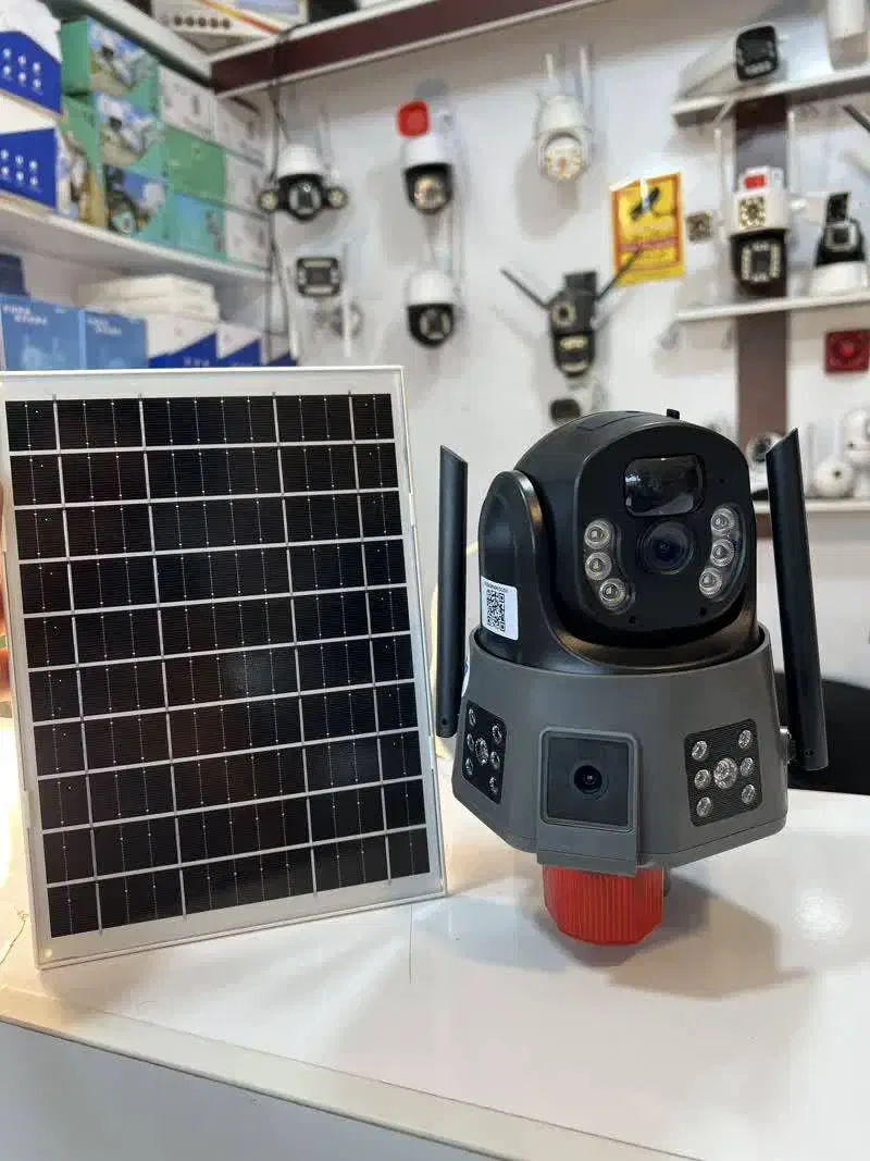 دوربین سیمکارت خور بیسیم خورشیدی ضدآب سمنان|دوربین مداربسته|سمنان, |دیوار