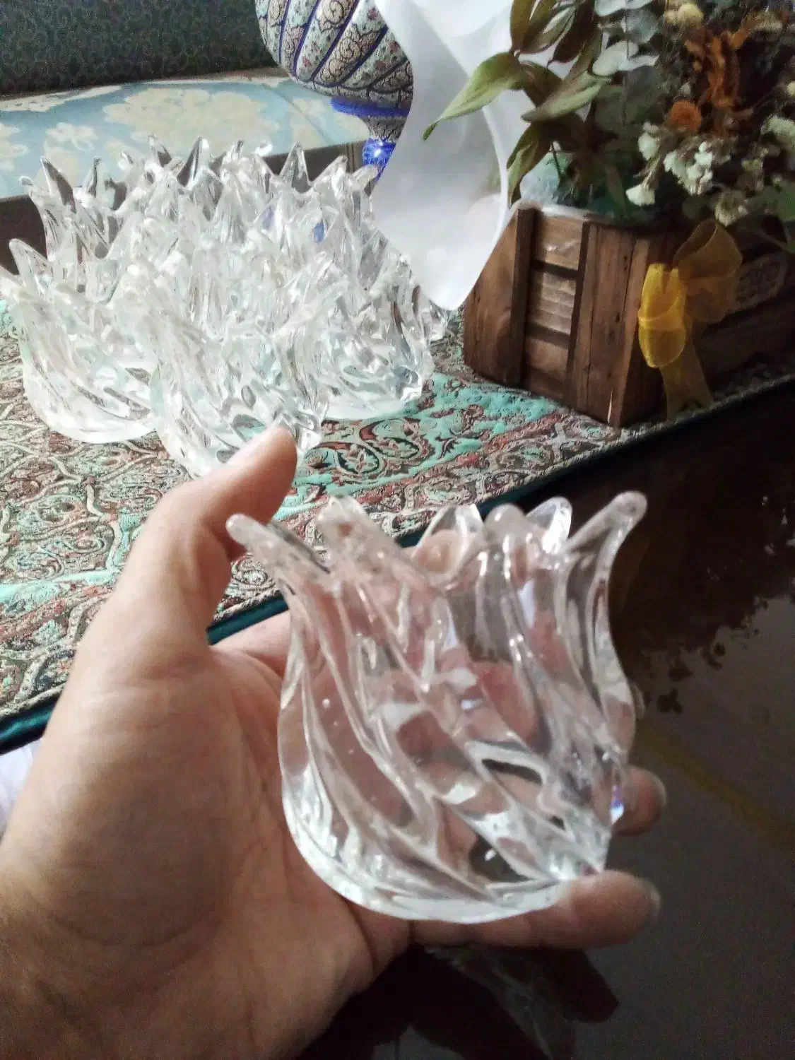 لاله کریستال لوستر ۱۰ عدد ۱۰ سانتی|لوستر و چراغ آویز|تهران, یافت آباد جنوبی|دیوار