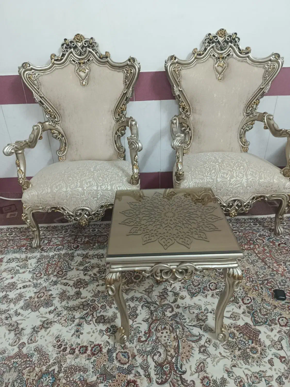 مبل استیل چوب گرجستان|مبلمان خانگی و میز عسلی|قم, کلهری|دیوار