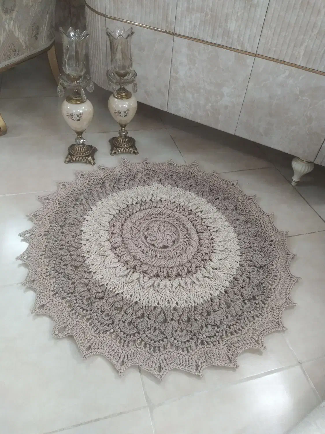 فرشینه دستباف طرح ادیت|فرش|قزوین, |دیوار