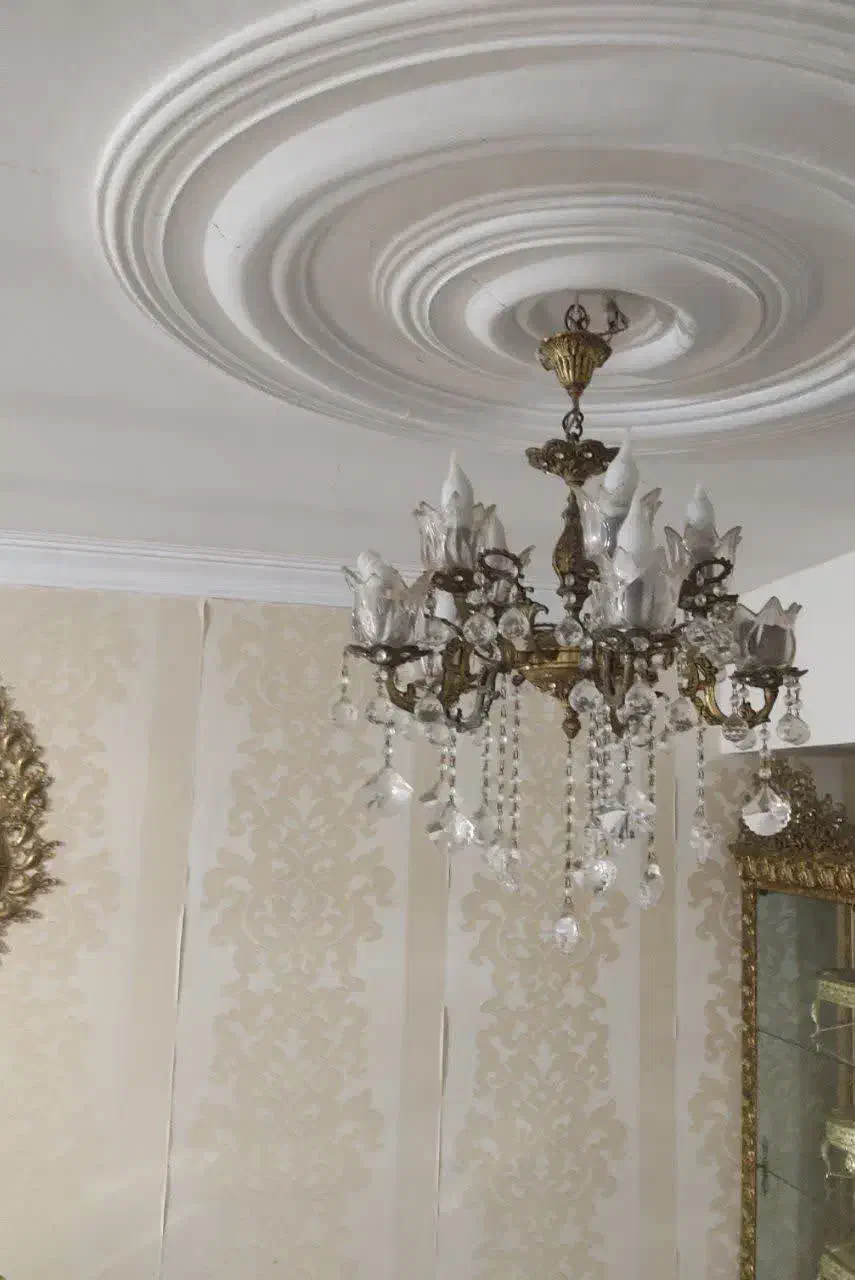 لوستر برنز ده شاخه|لوستر و چراغ آویز|کرج, کمالشهر|دیوار