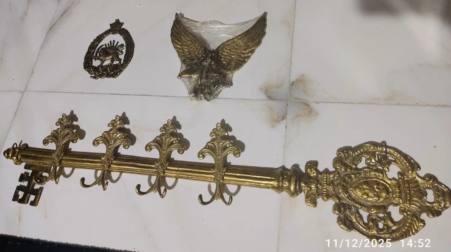 رخت آویز برنز طرح کلید|بندرخت و رخت‌آویز|دورود, |دیوار