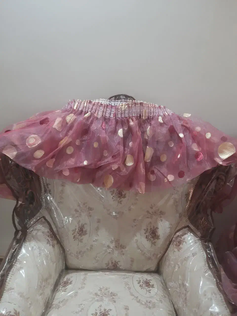 پرده حریر خارجی در حد نو بسیار زیبا با والان|پرده، رانر، رومیزی|تهران, سردارجنگل|دیوار