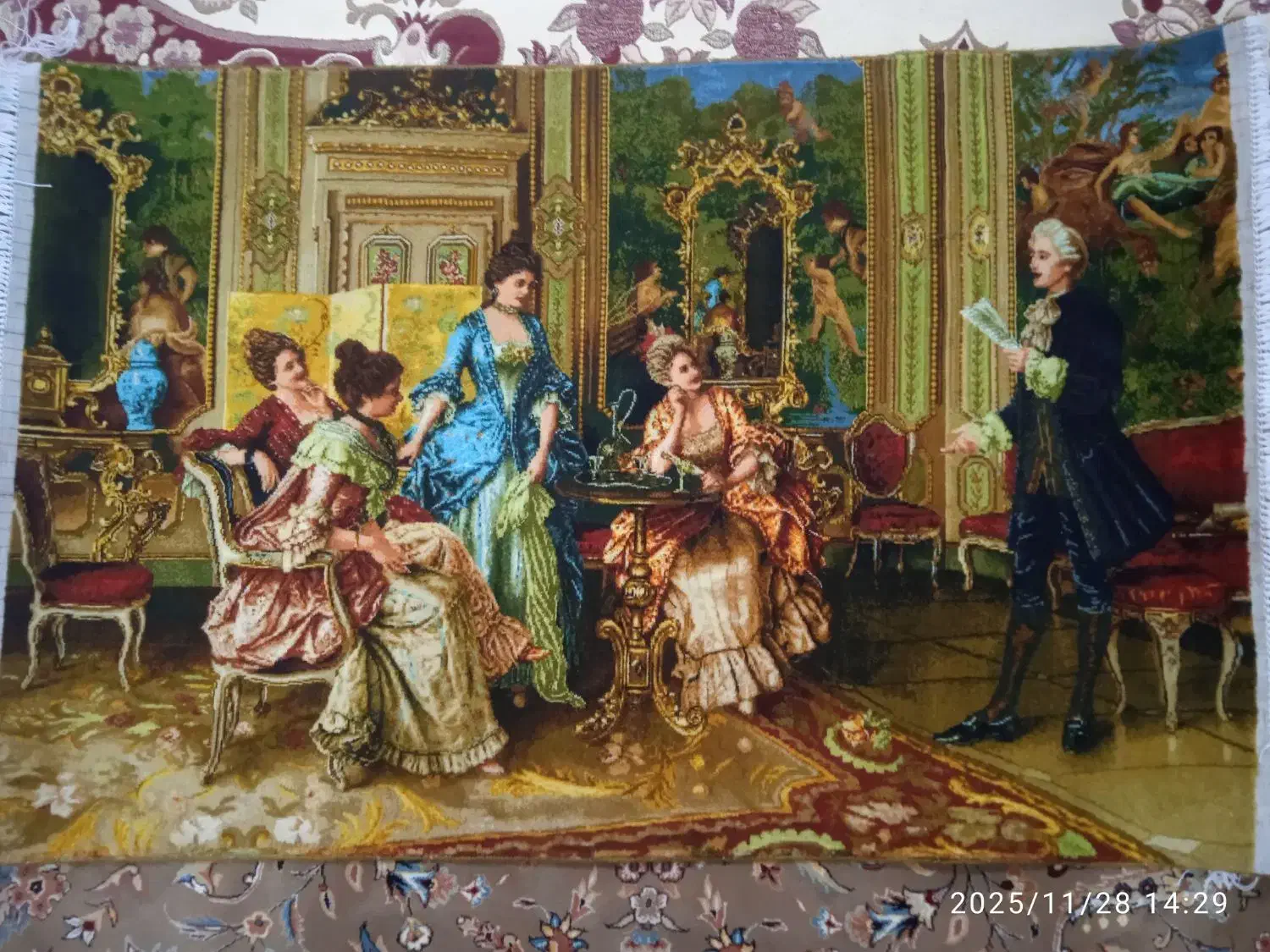 تابلو فرش  دستباف شاعر جوان|تابلو فرش|تربت‌حیدریه, باغ سلطانی|دیوار