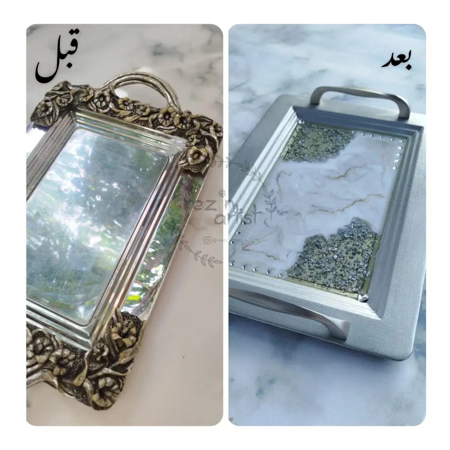 هدیه روز مادر نوسازی حرفه ای سینی های قدیمی|ظروف سرو و پذیرایی|قم, مجیدیه|دیوار