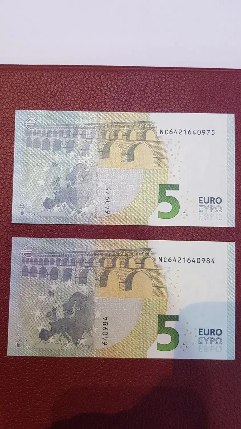 اسکناس کلکسیونی ۵ یورویی|کلکسیون سکه، تمبر، اسکناس|رشت, رودبارتان|دیوار