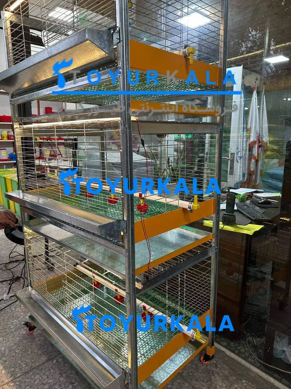 فروش بهتر+اکبر جوجه با قفس جوجه / قفس مرغ گوشتی|لوازم جانبی حیوانات|محمودآباد, |دیوار