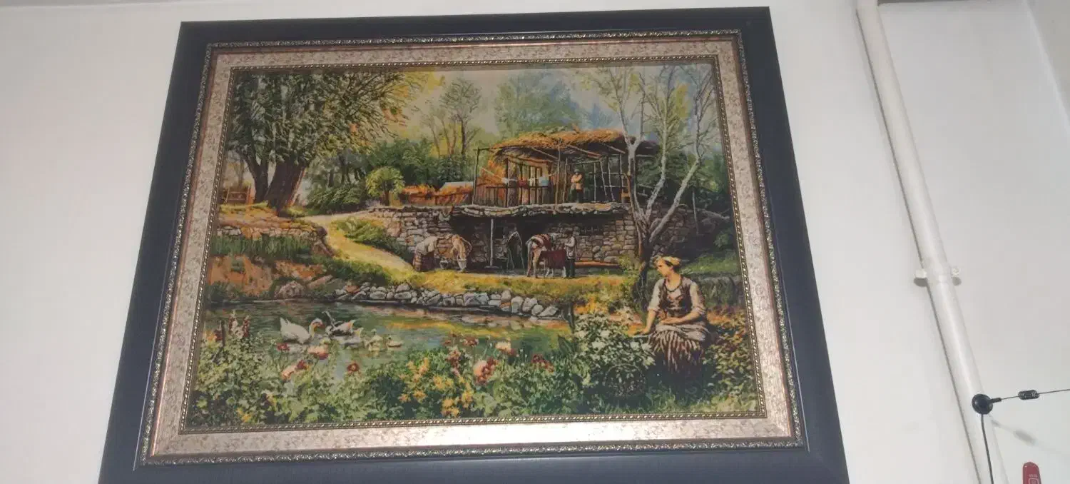 تابلو دست بافت کرک و ابریشم|تابلو فرش|ملایر, |دیوار