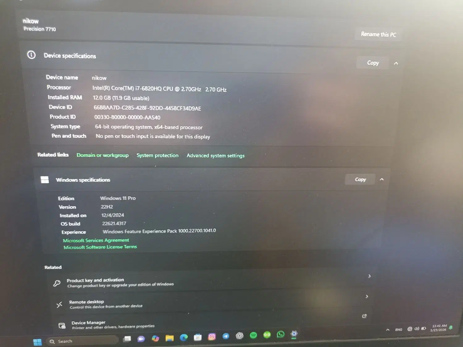 لپتاپ dell precision 7710|رایانه همراه|تهران, یوسف‌آباد|دیوار