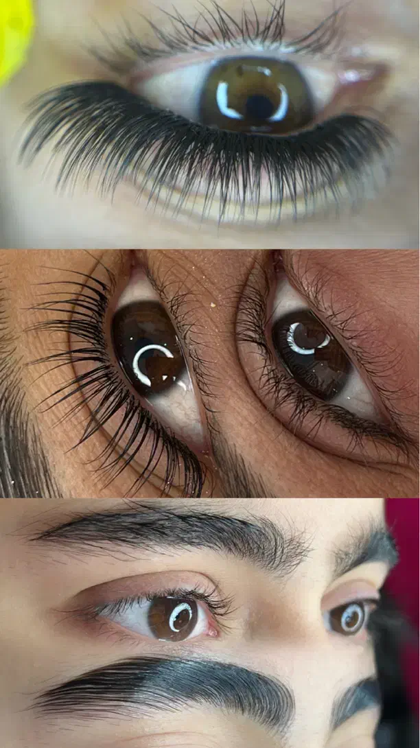 لیفت مژه و ابرو/کاشت هیدن باهزینه مواد برای ۱۰ نفر|خدمات آرایشگری و زیبایی|رشت, معلم|دیوار