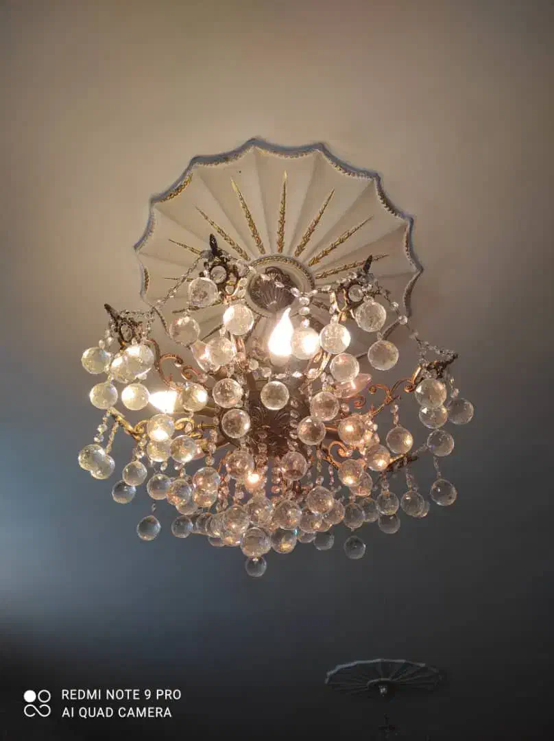 دو عدد لوستر هشت شاخه|لوستر و چراغ آویز|ری, علایین|دیوار