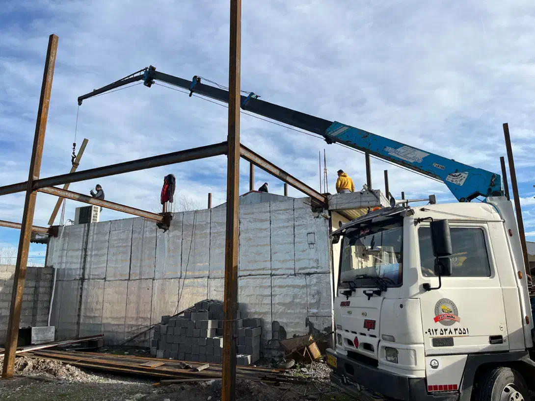 جرثقیل|خدمات حمل و نقل|رشت, پل تالشان|دیوار