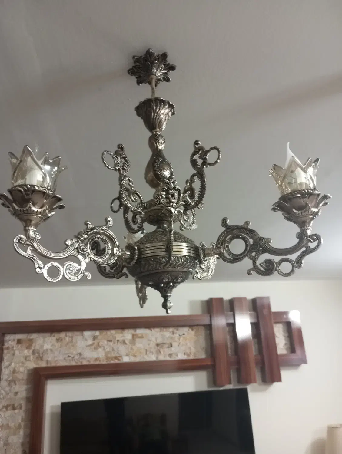 لوستر سه شعله|لوستر و چراغ آویز|نیشابور, شهرک فیروزه|دیوار