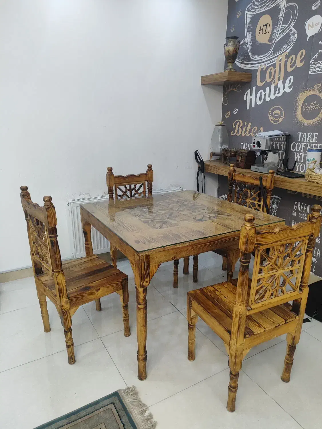 میزو صندلی کاملا چوب سالم وشیک|میز و صندلی غذاخوری|آمل, |دیوار