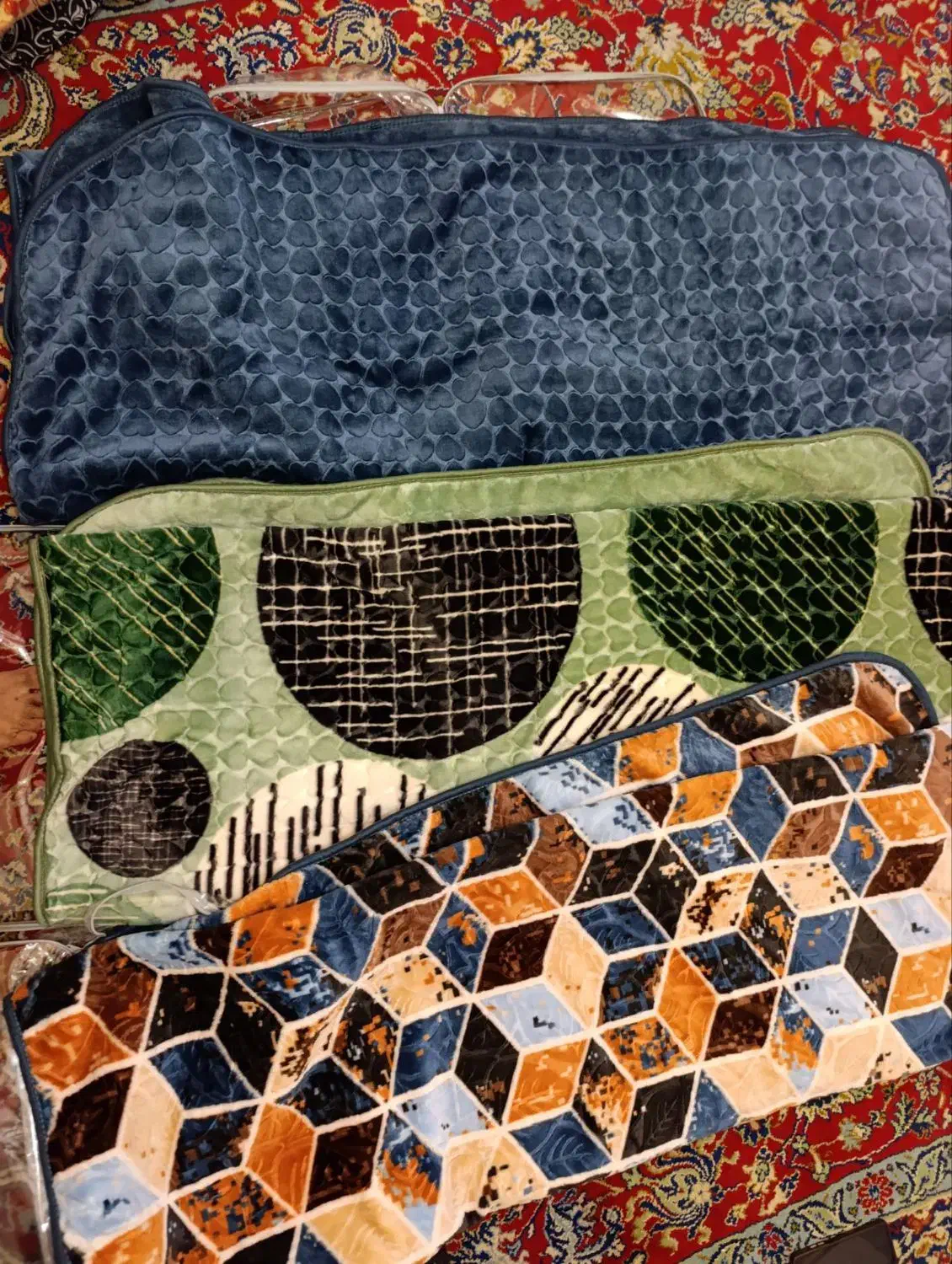 پتو طرح گلبافت یک نفره طرح دار|رختخواب، بالش، پتو|زاهدان, |دیوار