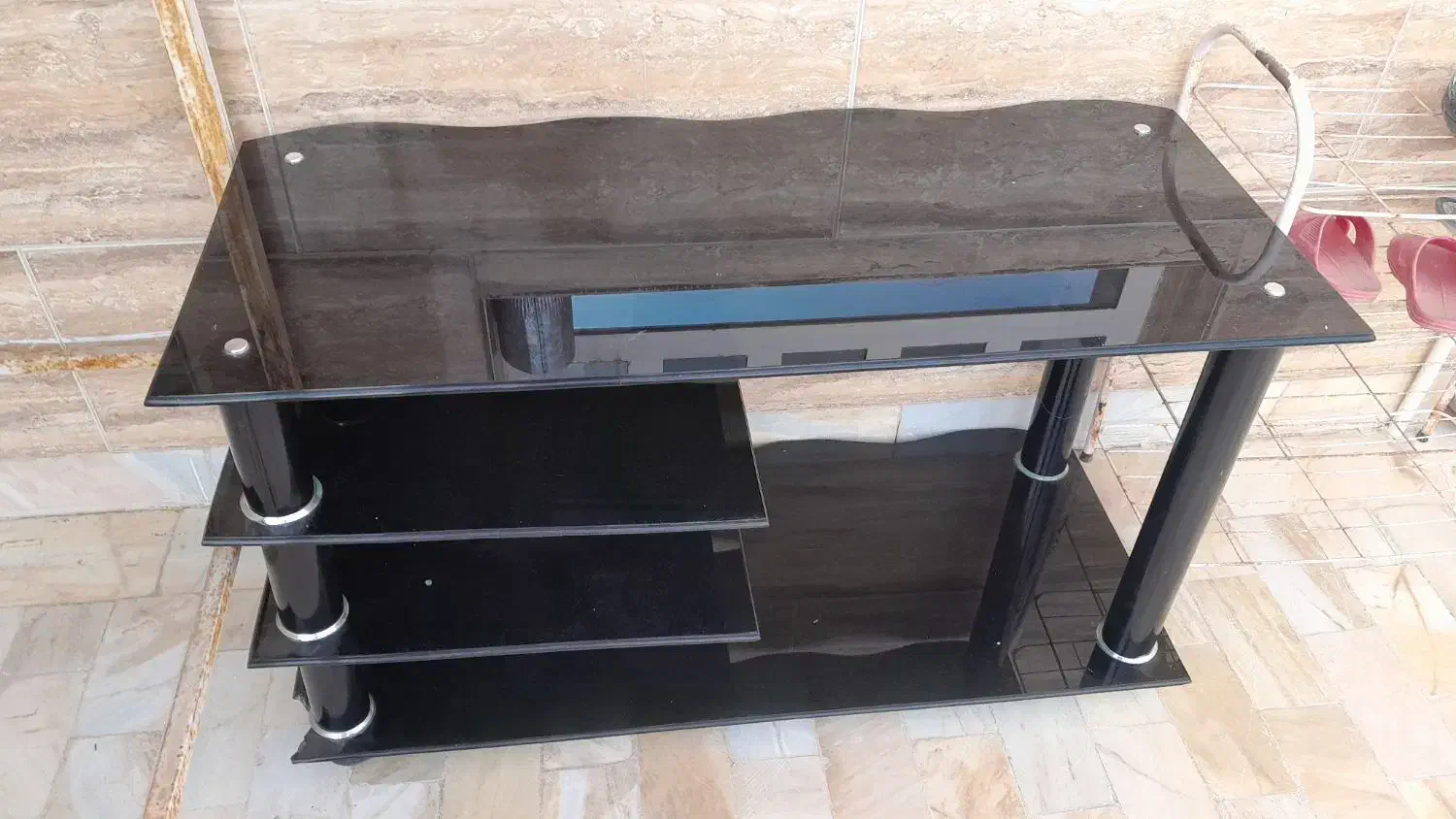 دوعدد میز تلویزیون شیشه ای|میز تلویزیون|اردکان, |دیوار