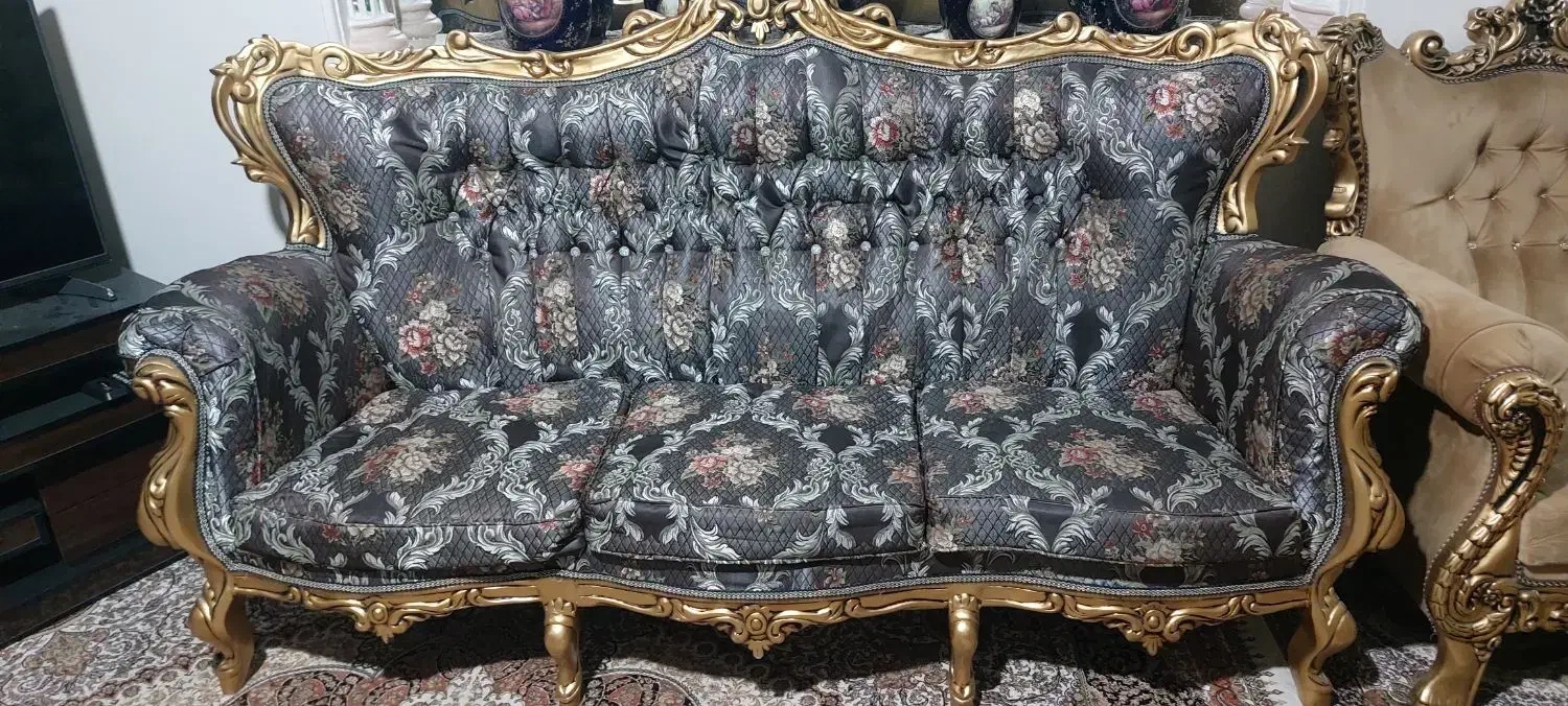 مبل استیل ۷ نفره سالم|مبلمان خانگی و میز عسلی|قم, باجک دو|دیوار