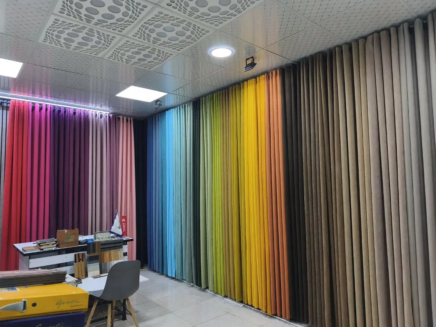 فروش ویژه پرده پانچ هازان و حریر|پرده، رانر، رومیزی|بندر ماهشهر, |دیوار