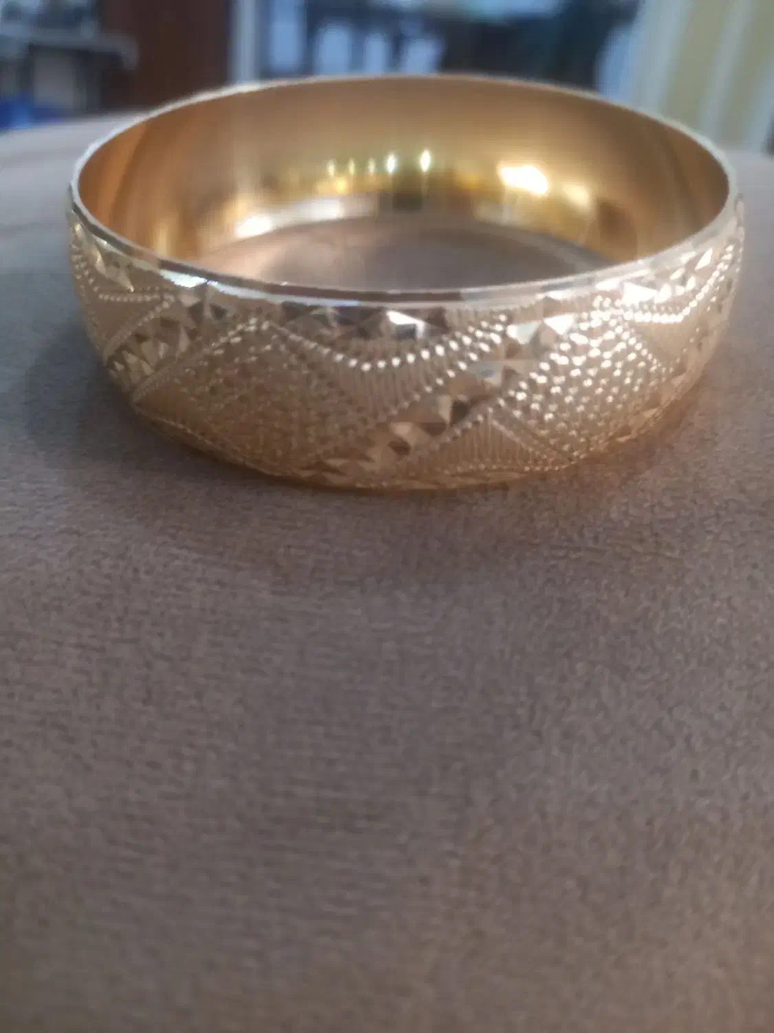 النگو پهن طلا روس تکپوش  باکیفیت رنگ ثابت تضمینی|بدلیجات|تهران, مینای جنوبی|دیوار