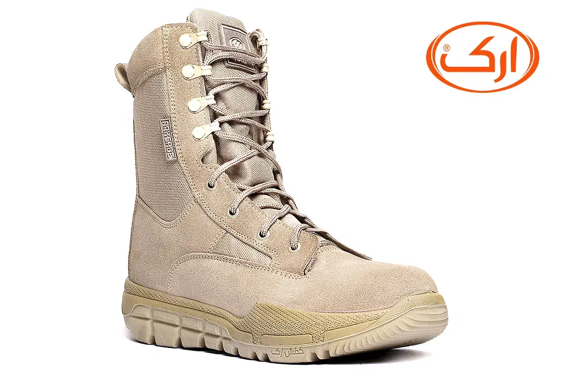 پوتین نظامی گارد زیپ دار جیر و چرم تبریز|کیف، کفش، کمربند|آران و بیدگل, |دیوار