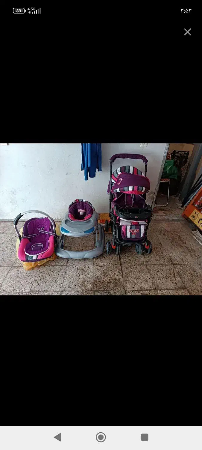 کالسکه و مابقی وسایل درحدنو|کالسکه و لوازم جانبی|میانه, |دیوار